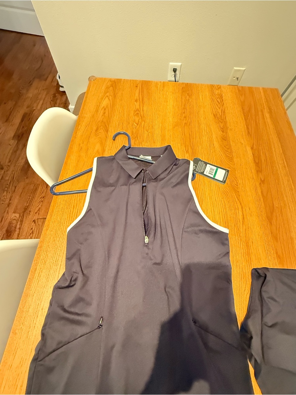Callaway Navy Sleeveless Polo Dress with White Trim